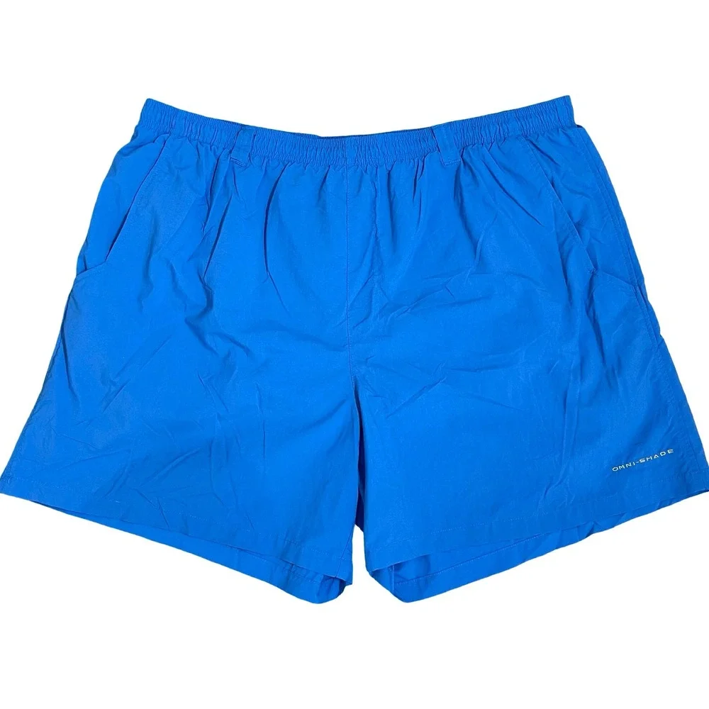 Columbia PFG Backcast‎ III Men XXL Blue Omni-Shade Water Shorts Trunks Outdoor